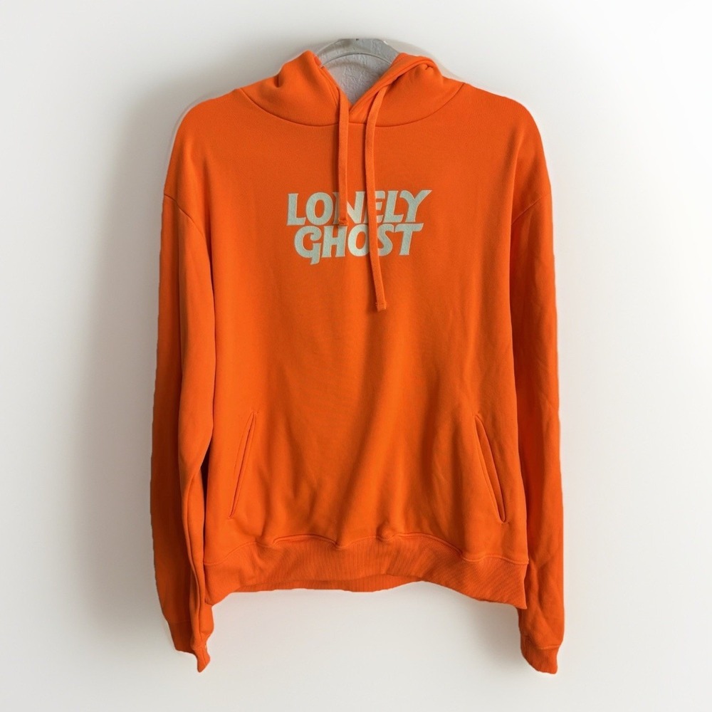 Lonely Ghost Neon Orange Men's Hoodie XL‎